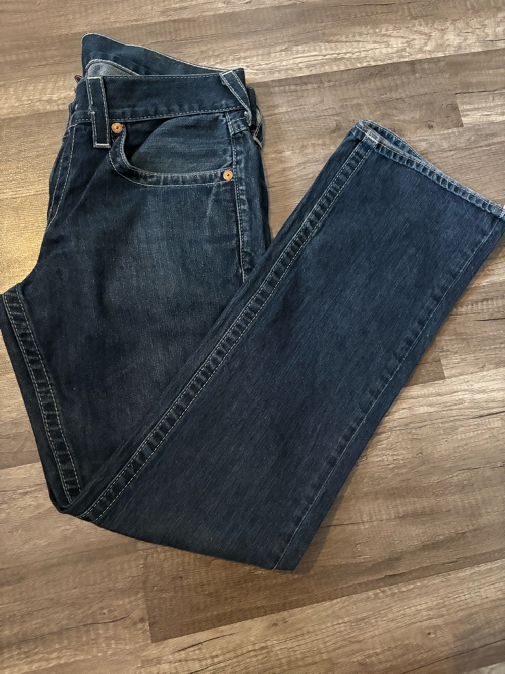 True Religion Men's Straight Jeans Dark Blue